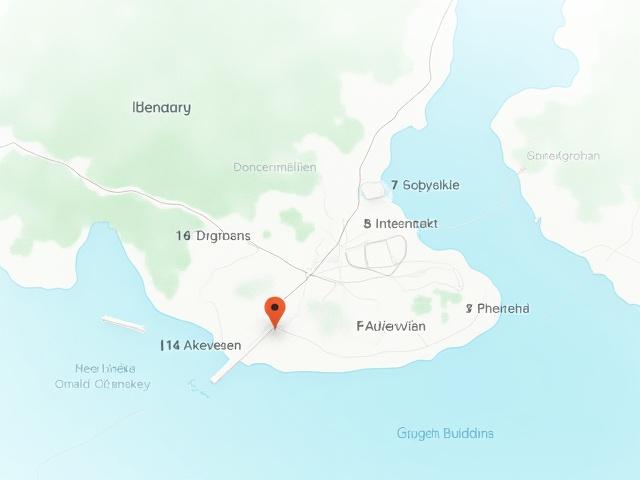 Kart over Bergen som viser plasseringen av 14 Akerveien